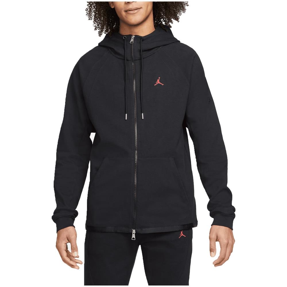 Felpa Da Uomo Con Cappuccio E Full Zip Essentials Nera Taglia S Cod Dj0886-010 - Foto 1