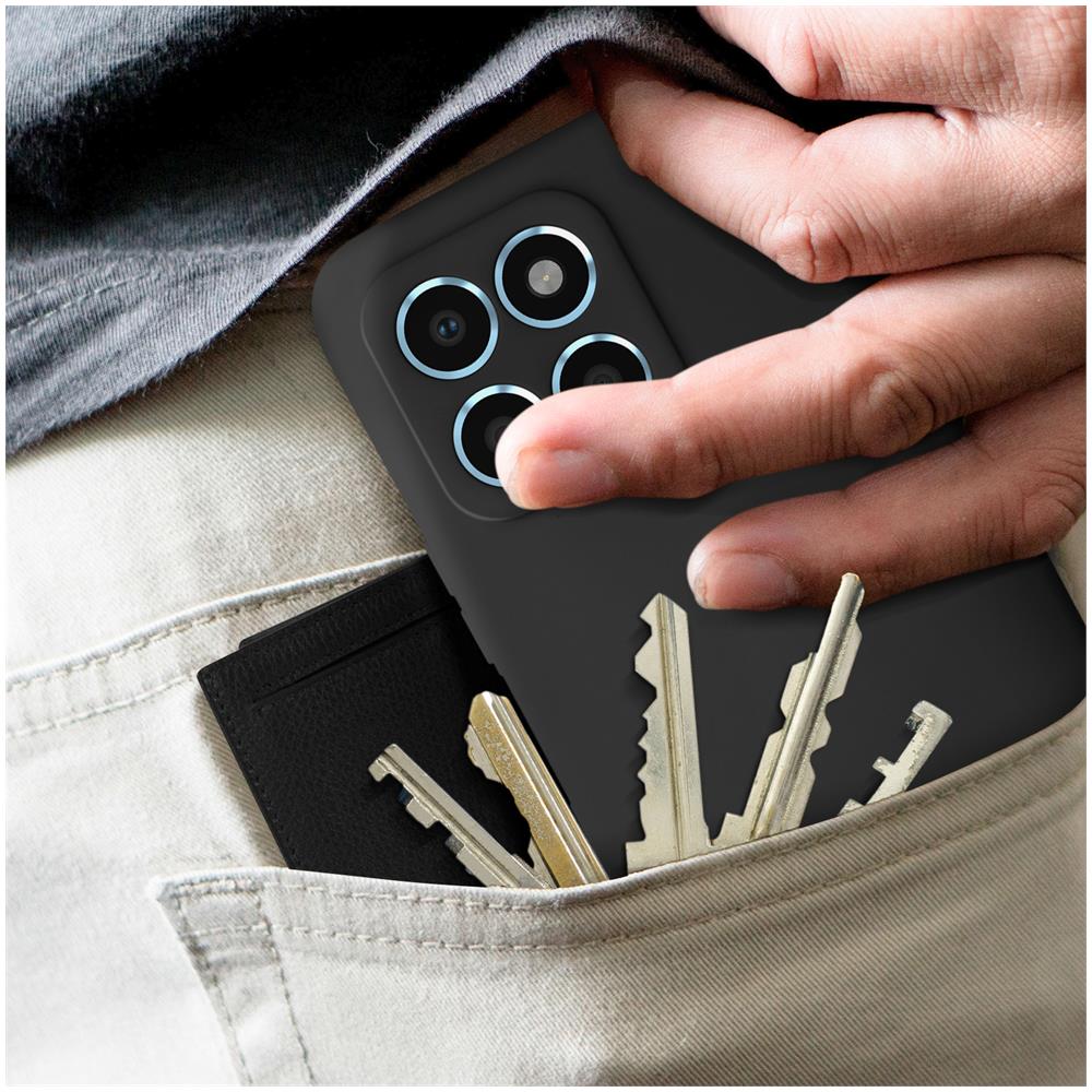 Cover Per Honor 70 Lite, Honor X8 5g E X6 Semi-rigido Soft-touch Nera - Foto 2