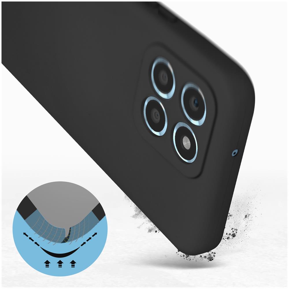 Cover Per Honor 70 Lite, Honor X8 5g E X6 Semi-rigido Soft-touch Nera - Foto 5