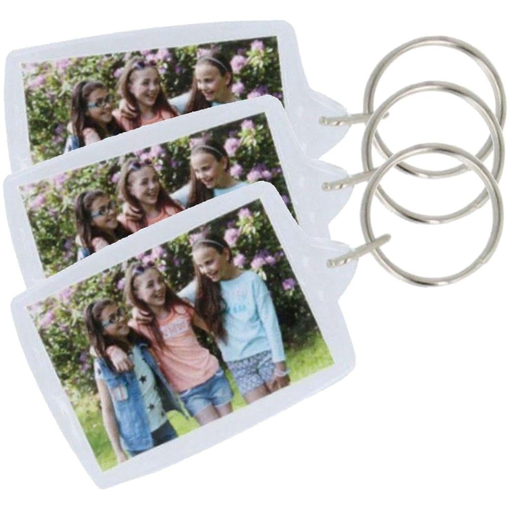 12 Portachiavi Con Foto 3 X 4,5 Cm - Foto 1