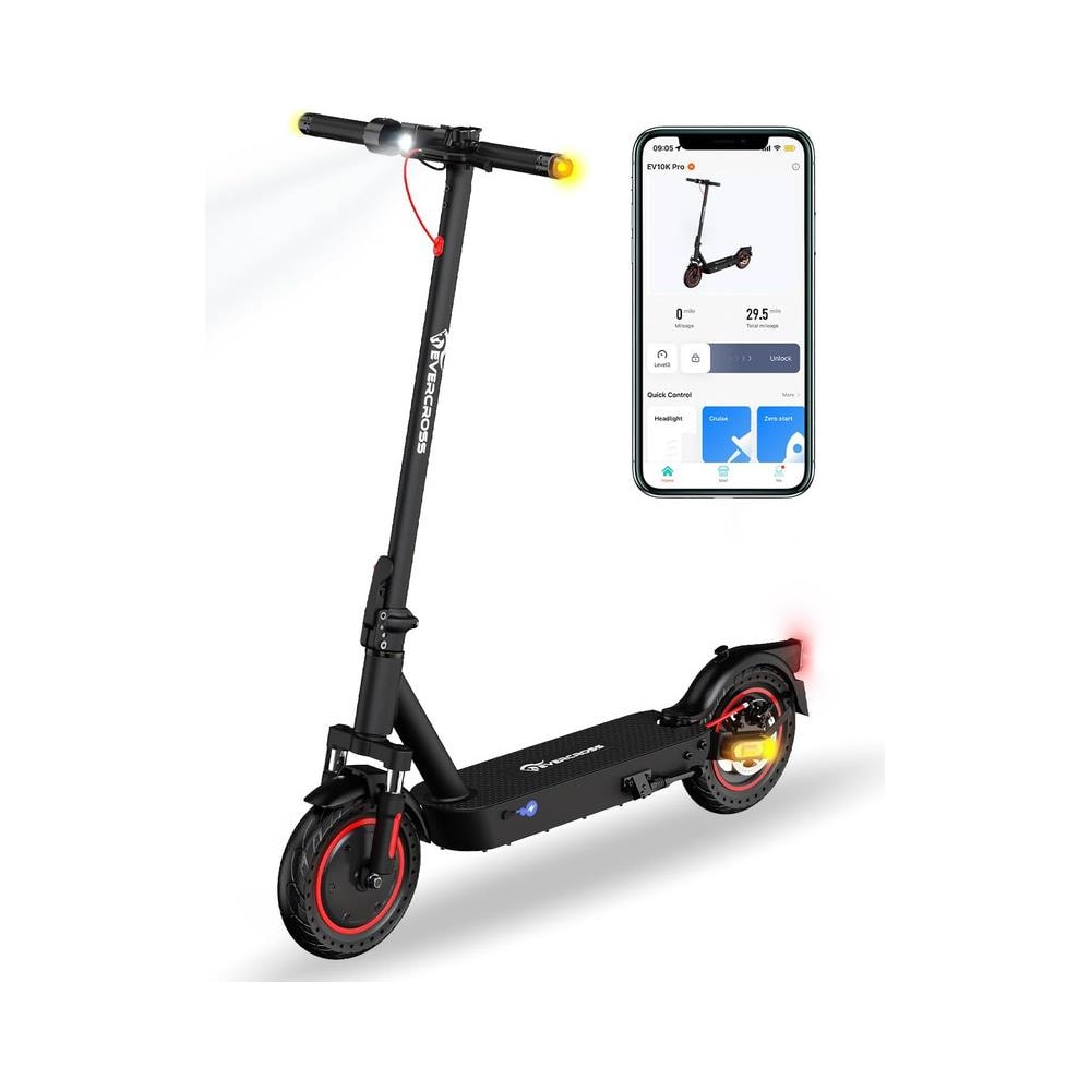 Monopattino Elettrico EVERCROSS EV10K PRO, 10'' Pieghevole, Batteria 410WH, 25km/h, Doppi Ammortizzatori - Foto 5