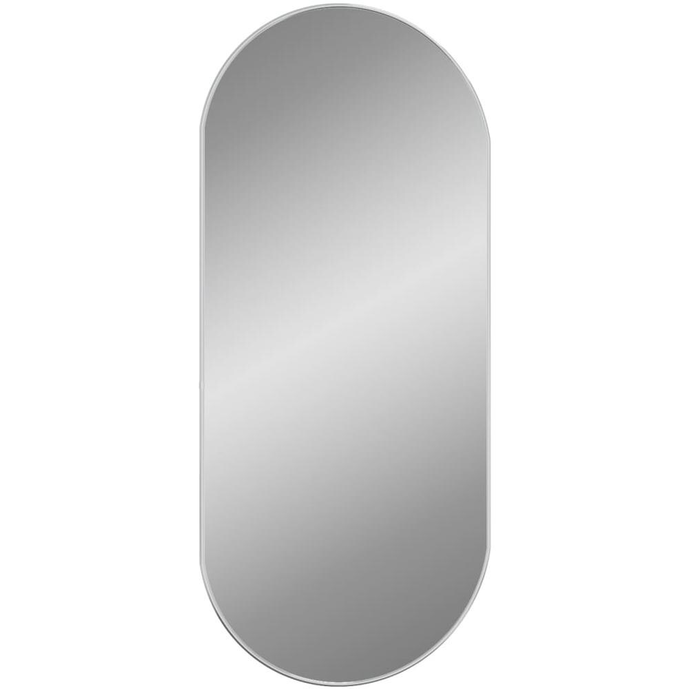 Specchio Da Parete Argento 100x45 Cm Ovale - Foto 3