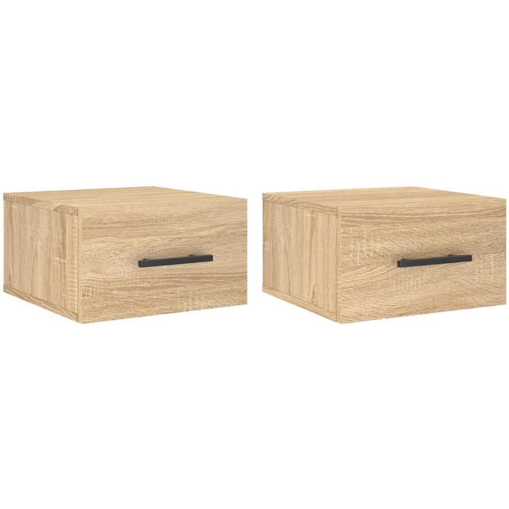 Comodini A Muro 2 Pz Rovere Sonoma 35x35x20 Cm - Foto 2