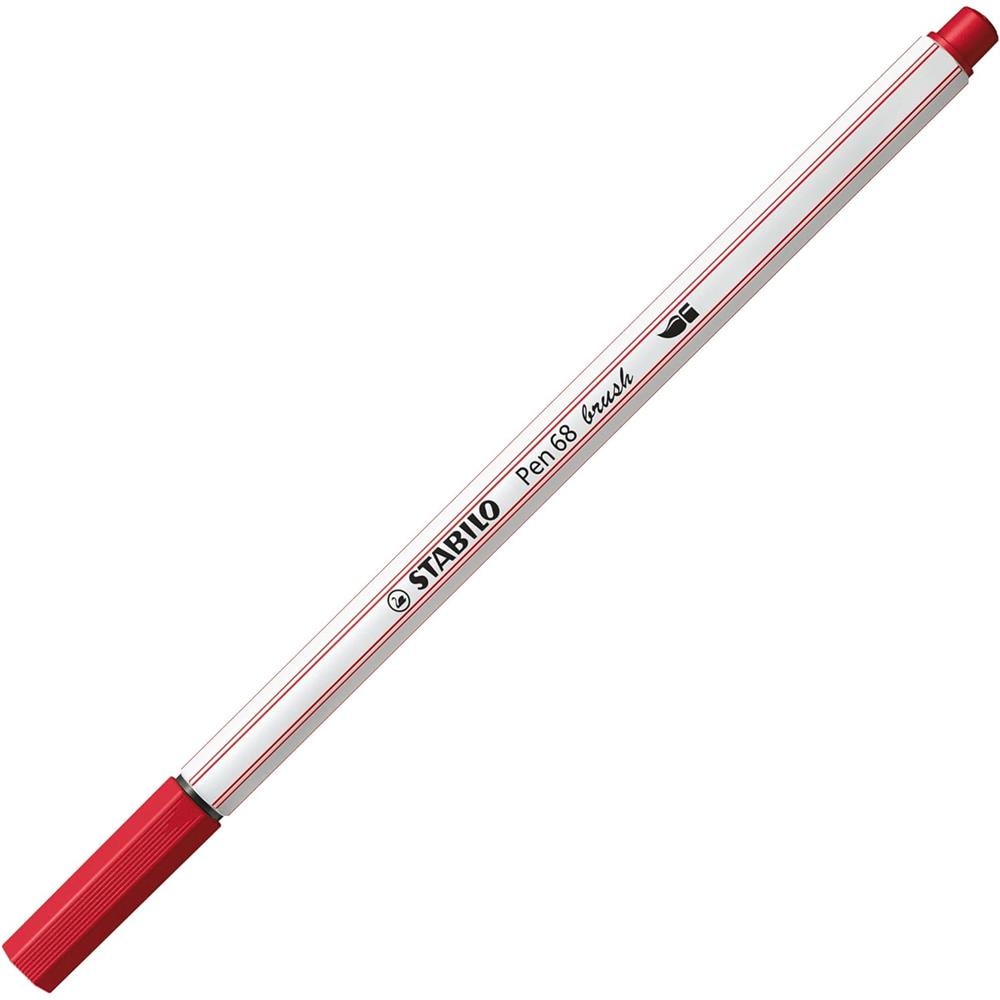 Pen 68 brush - Pennarello Premium con punta a pennello - Confezione da 10 - Rosso Scuro - Foto 2