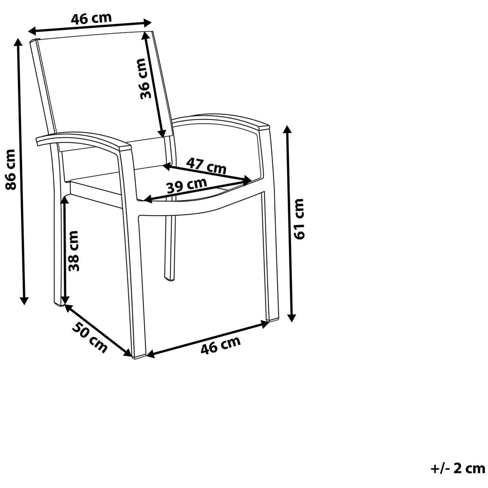 Set Di 4 Sedie Da Giardino In Colore Grigio Pereta - Foto 2