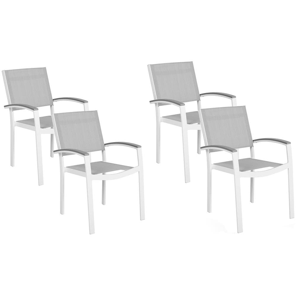 Set Di 4 Sedie Da Giardino In Colore Grigio Pereta - Foto 1
