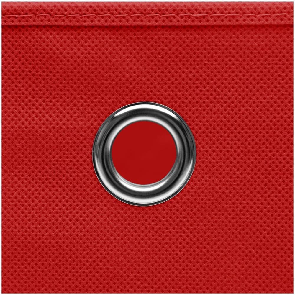 Scatole Portaoggetti 10pz Rosse 32x32x32 cm Tessuto - Foto 2