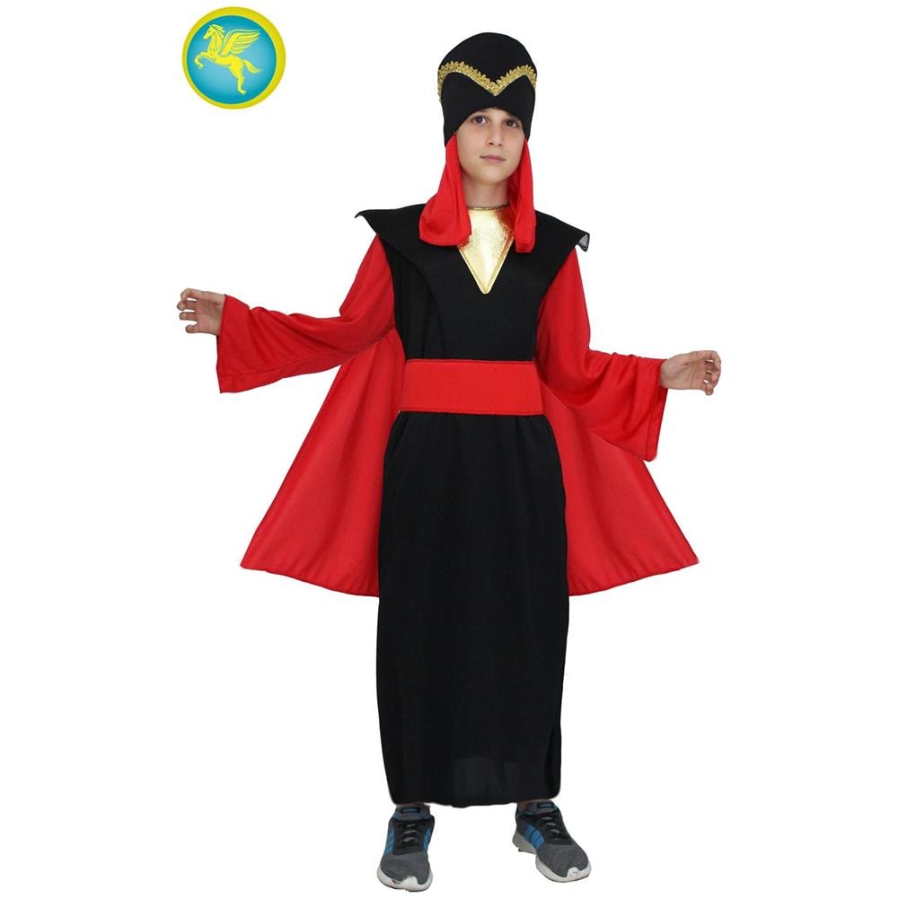Costume Carnevale Jafar Taglia Grande 9/10 Anni Vestito Bambino Pegasus - Foto 1