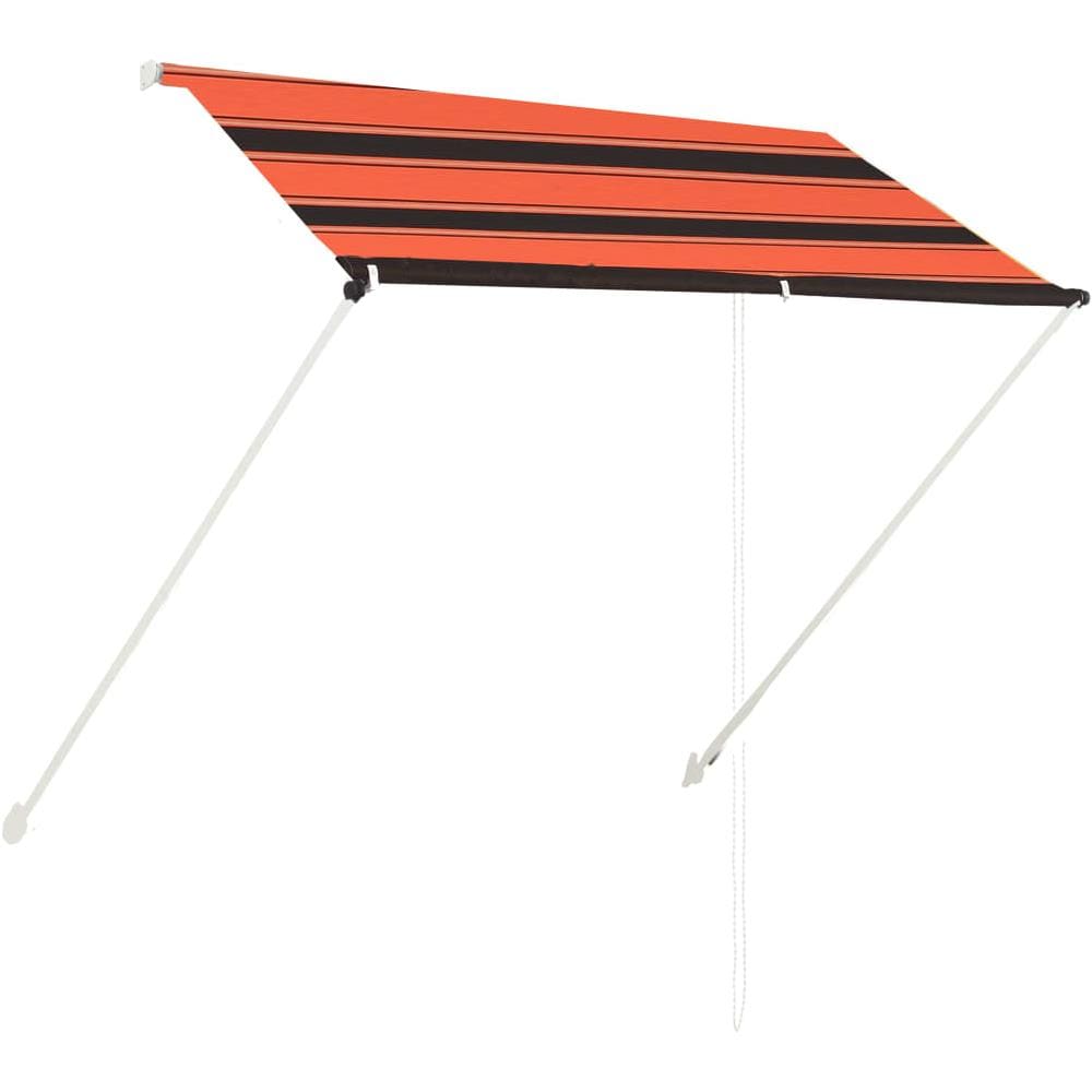 Tenda da Sole Retrattile 200x150 cm Arancione e Marrone - Foto 1