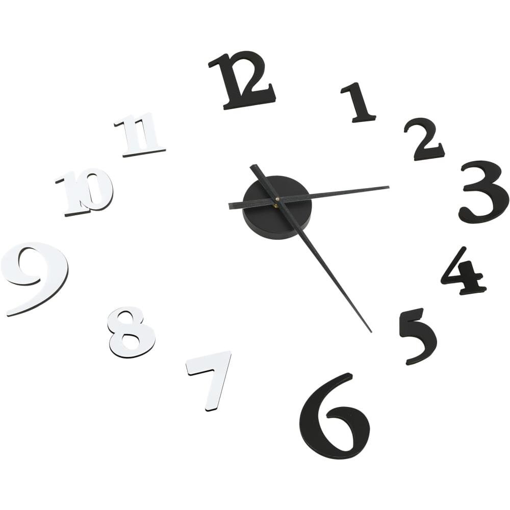 Orologio da Parete 3D Design Moderno Nero e Bianco 100 cm XXL - Foto 2