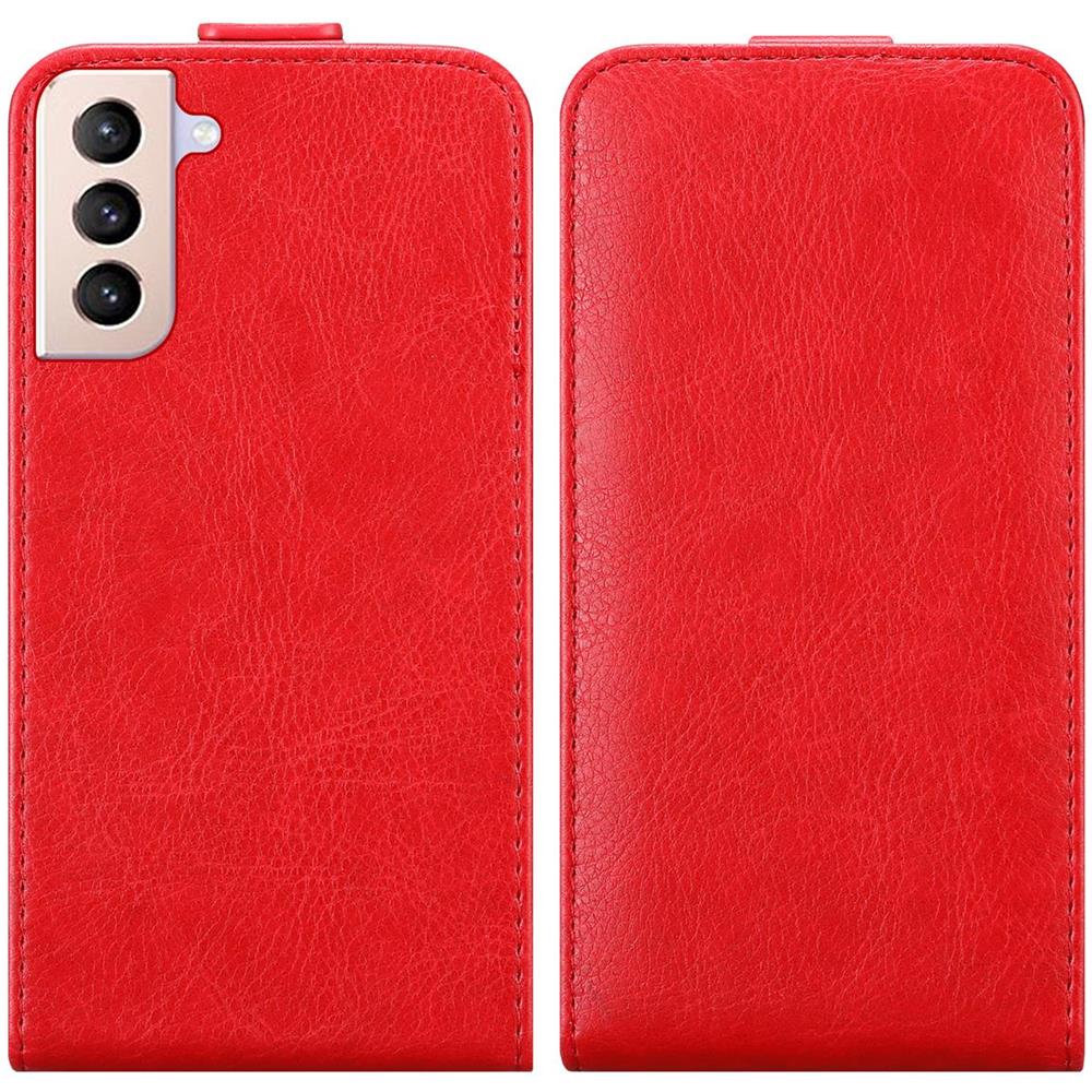 Custodia Compatibile Con Samsung Galaxy S21 Plus In Rosso Mela - Coperchio Protettivo In Design Flip Con Chiusura Magnetica - Foto 8