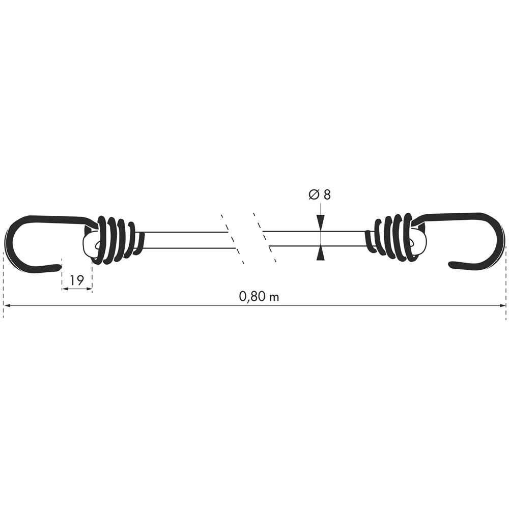 Set Di 2 Tenditori In Gomma Con Ganci, 8mmx80cm, Blu - - Foto 3