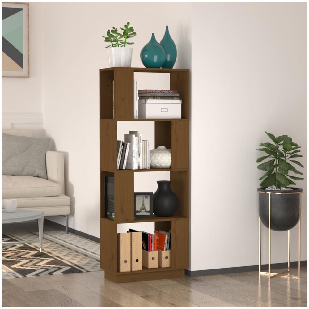 Libreria / divisorio Miele 51x25x132 Cm In Legno Massello Di Pino - Foto 1