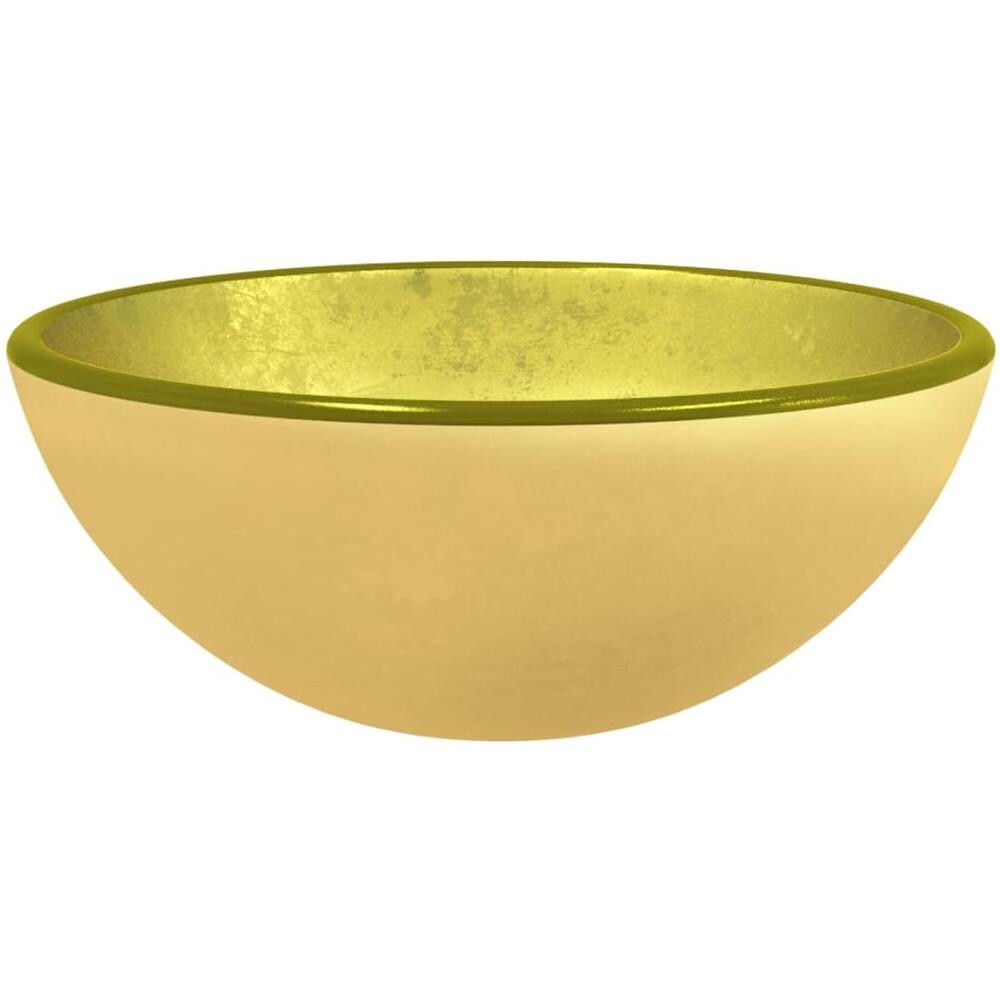 Lavandino In Vetro Temperato 30x12 Cm Oro - Foto 2