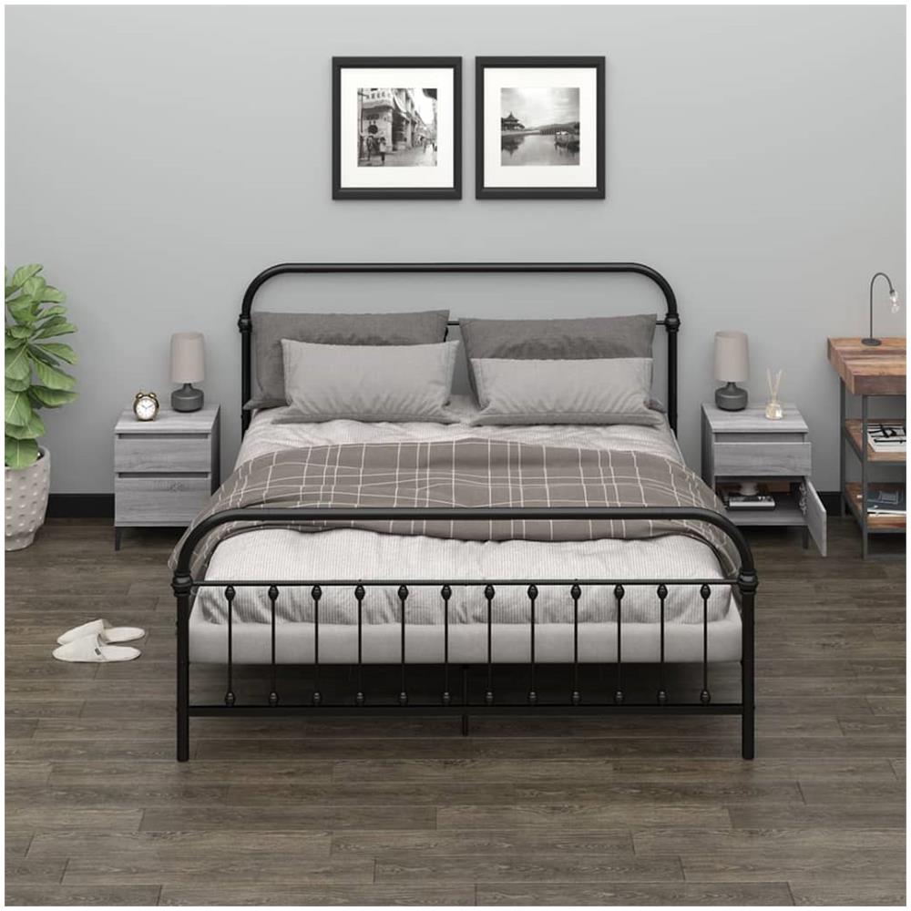 Comodino 2 Pz Grigio Sonoma 40x35x50 Cm - Foto 1