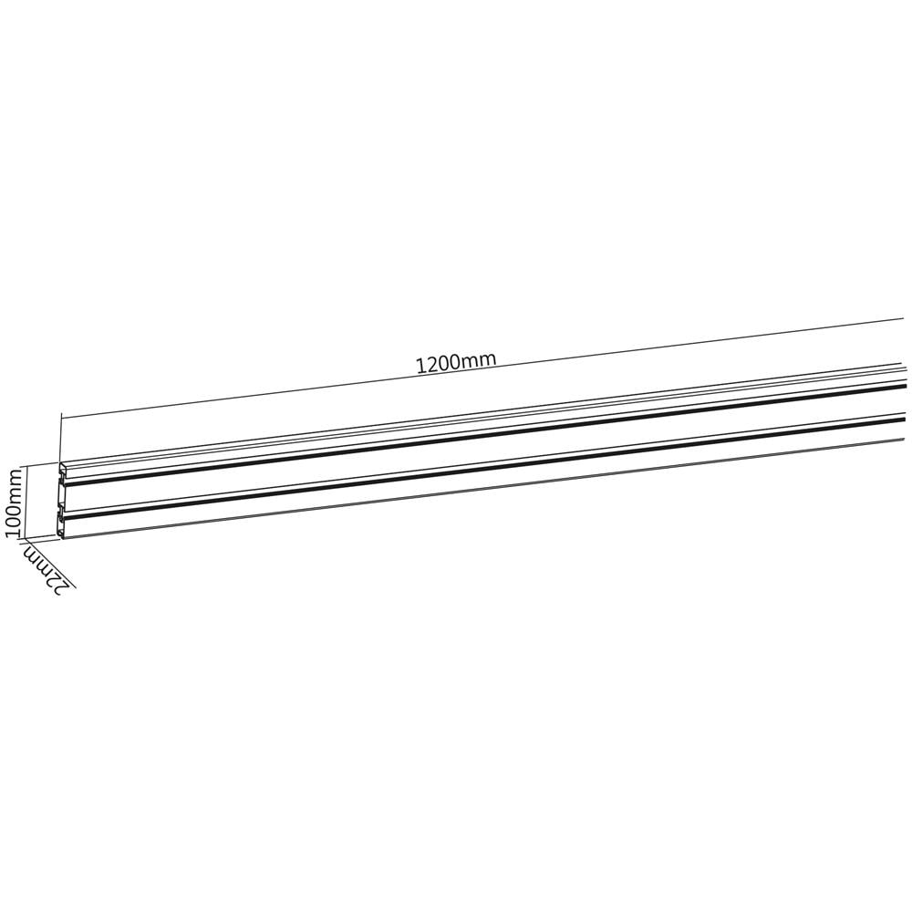 Pannello Slatwall Alluminio, per montaggio a parete, bianco, 1,2m - Foto 5