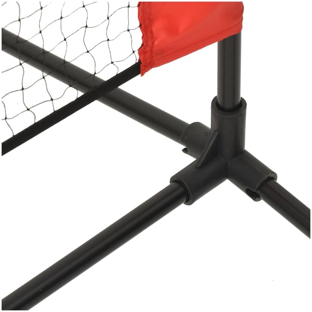 Rete Da Tennis Nera E Rossa 500x100x87 Cm In Poliestere - Foto 3