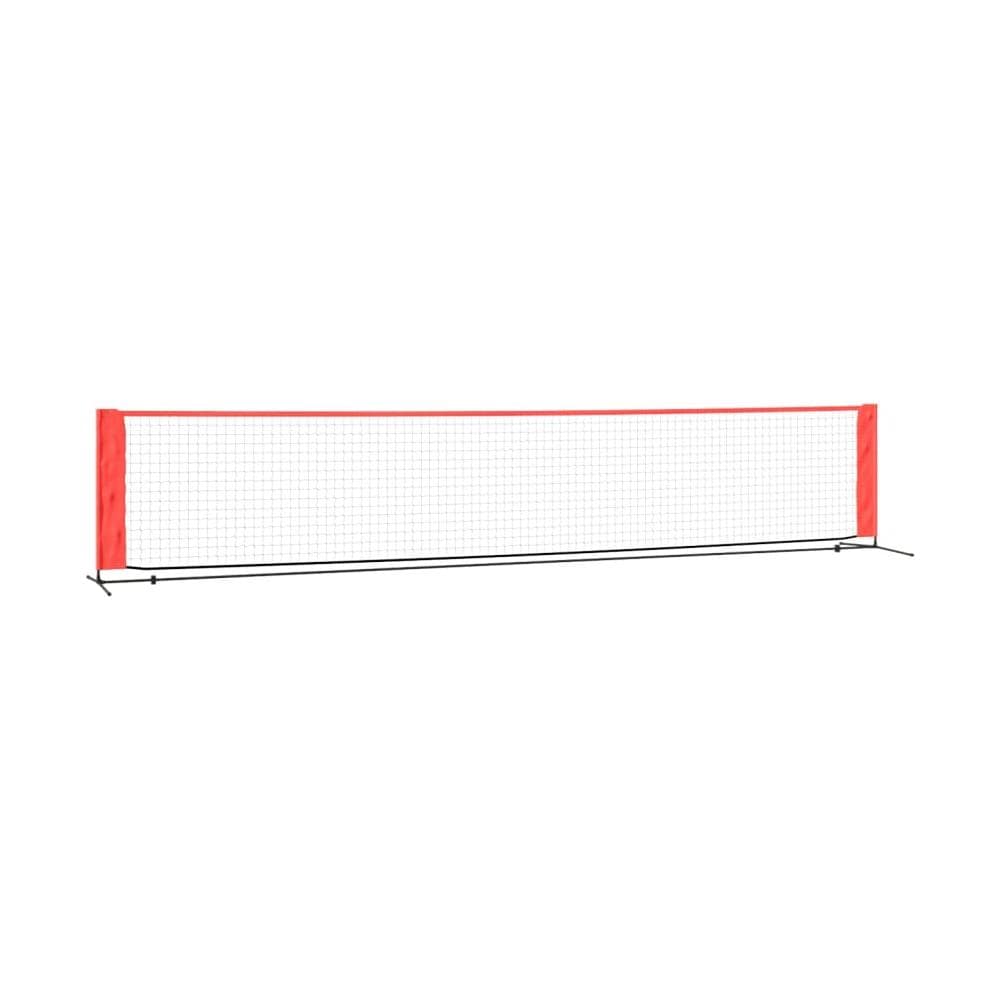 Rete Da Tennis Nera E Rossa 500x100x87 Cm In Poliestere - Foto 1
