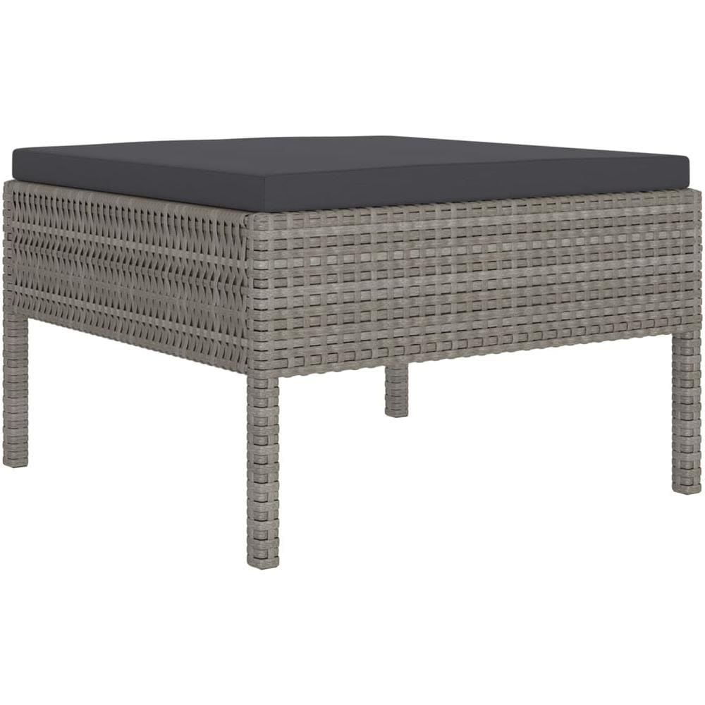 Set Divani Da Giardino 7 Pz Con Cuscini In Polyrattan Grigio - Foto 3
