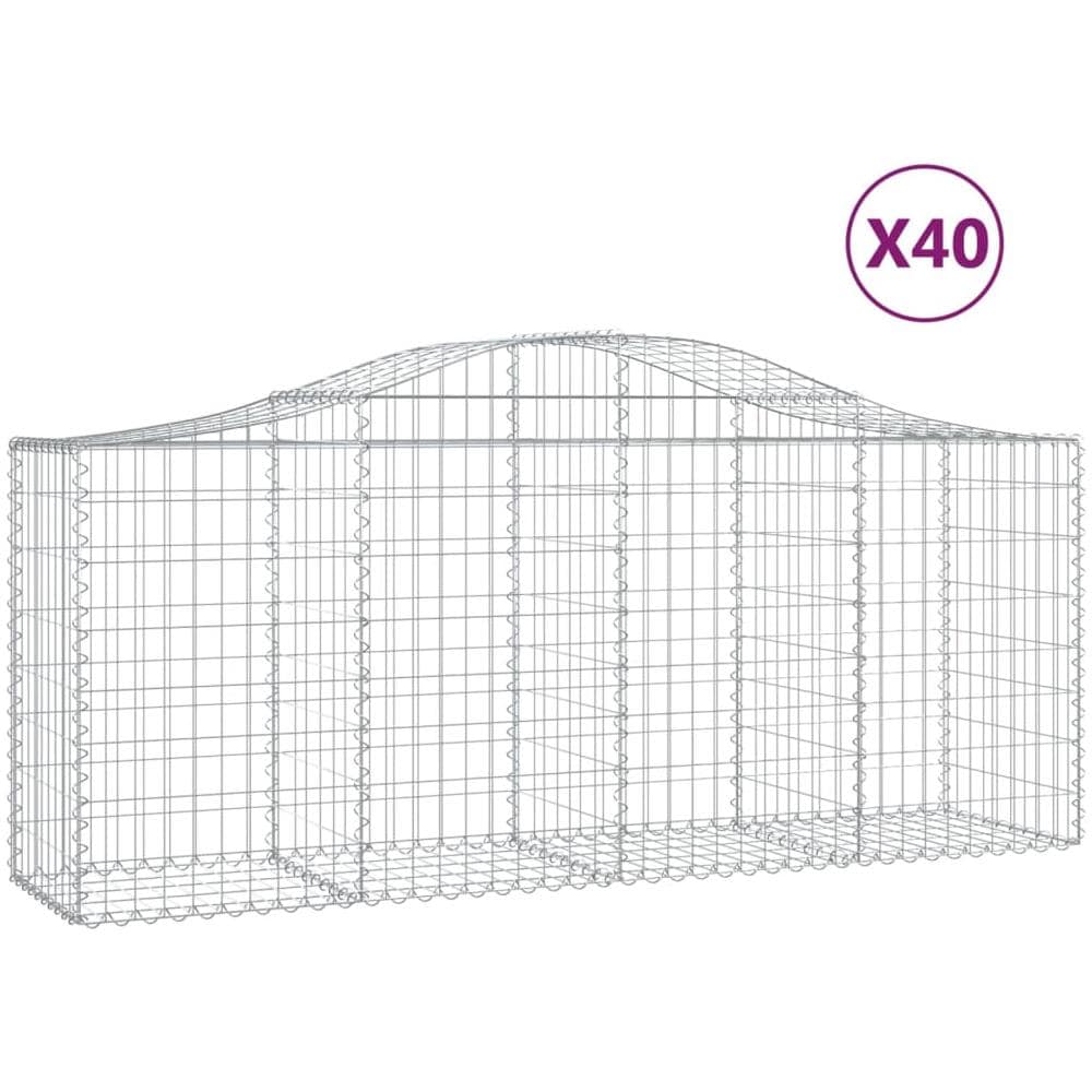 Cesti Gabbioni Ad Arco 40 Pz 200x50x80/100 Cm Ferro Zincato - Foto 1