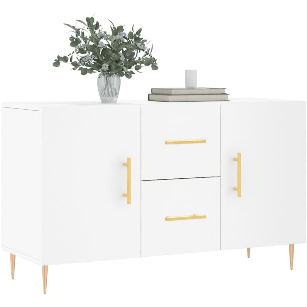 Credenza Bianca 100x36x60 Cm In Legno Multistrato - Foto 3