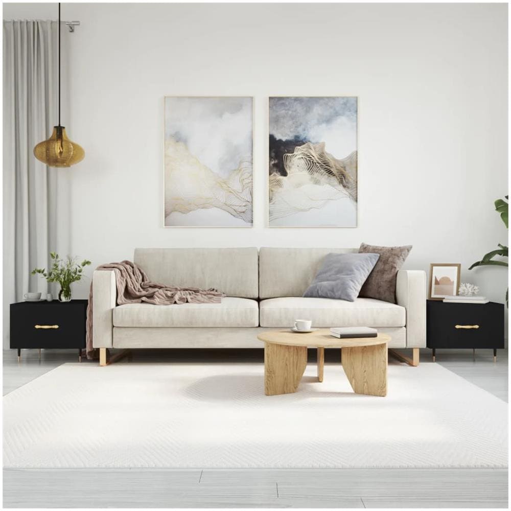 Tavolini Da Salotto 2 Pz Neri 50x50x40 Cm In Legno Multistrato - Foto 1