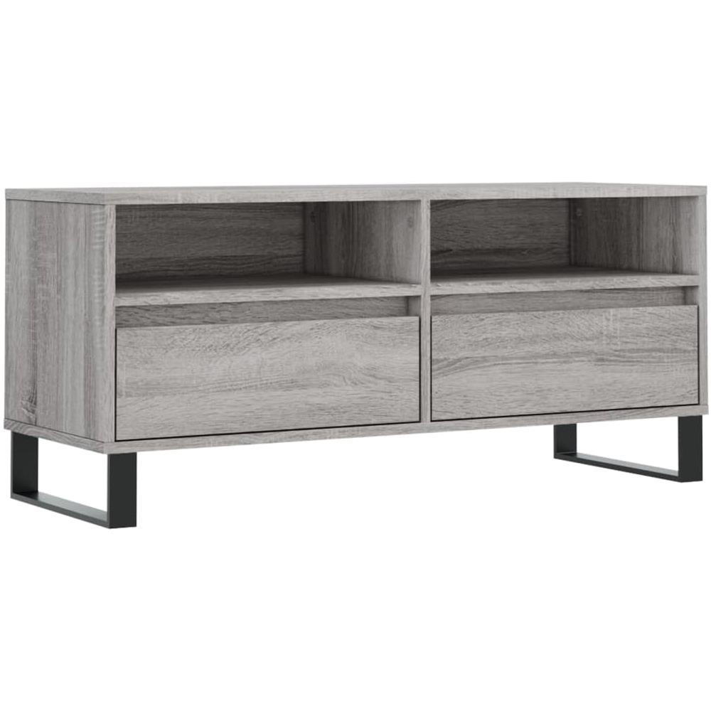 Mobile Porta Tv Grigio Sonoma 100x34,5x44,5cm Legno Multistrato - Foto 2