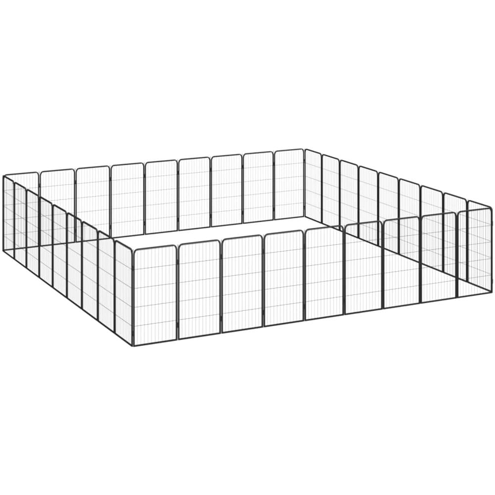 Box Cani 36 Pannelli Nero 50x100 Cm Acciaio Verniciato Polvere - Foto 3
