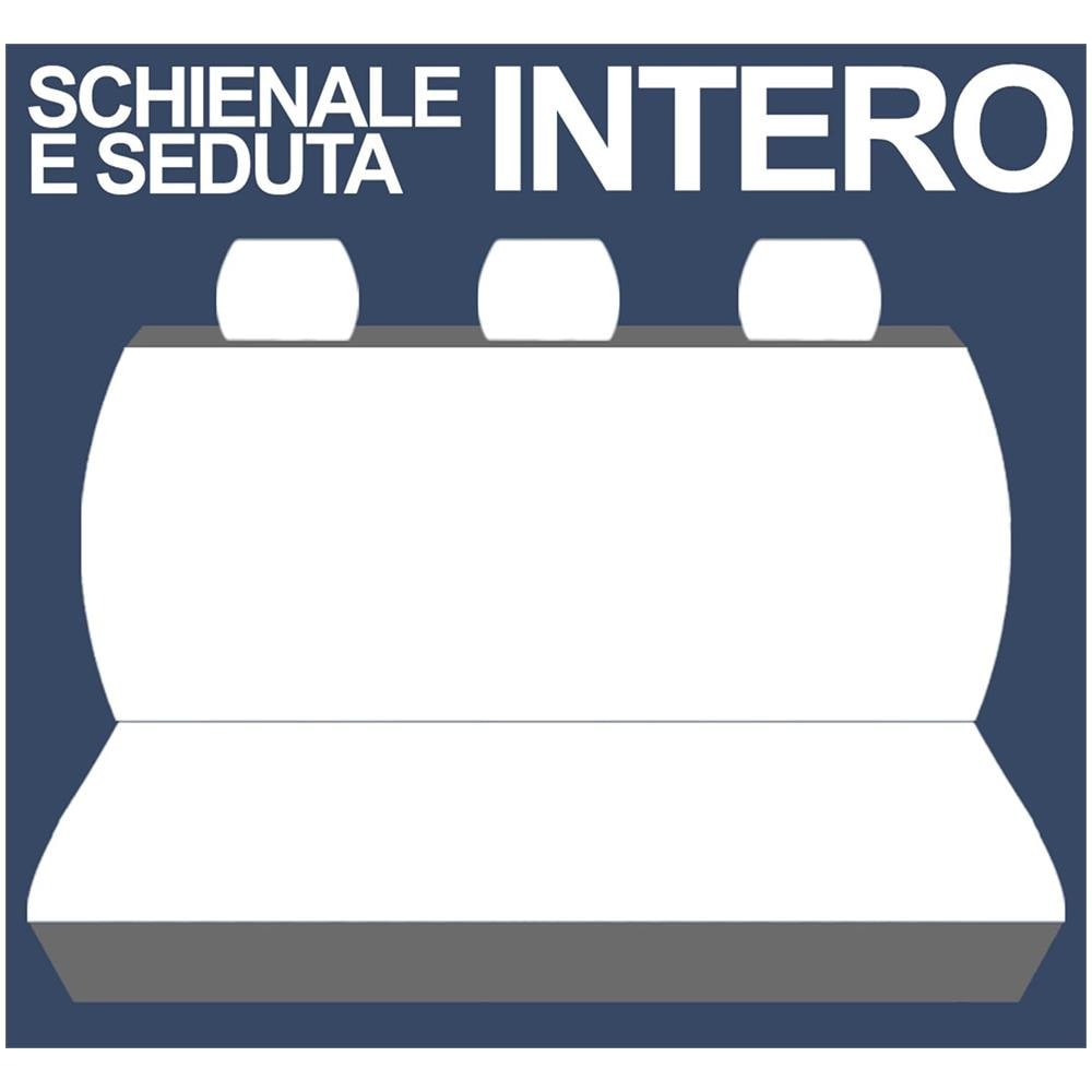 Coprisedili Auto Universali Modello Ls05, Set Anteriori E Posteriori, Tessuto Poliestere, Colore Grigio - Foto 2