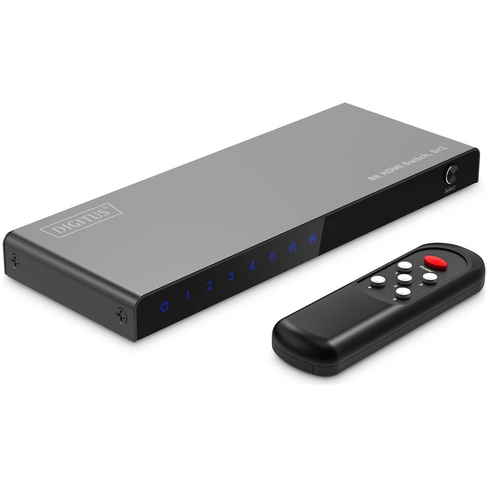 Switch DS-55334 5x1 HDMI 8K / 60Hz Ultra HD DTS Nero - Foto 1