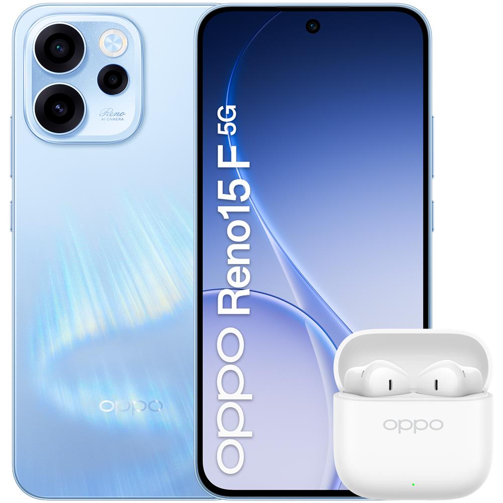 Reno15 F 5G 256GB 8GB Ram Aurora Blue + Buds3 (Kit) - Foto 1