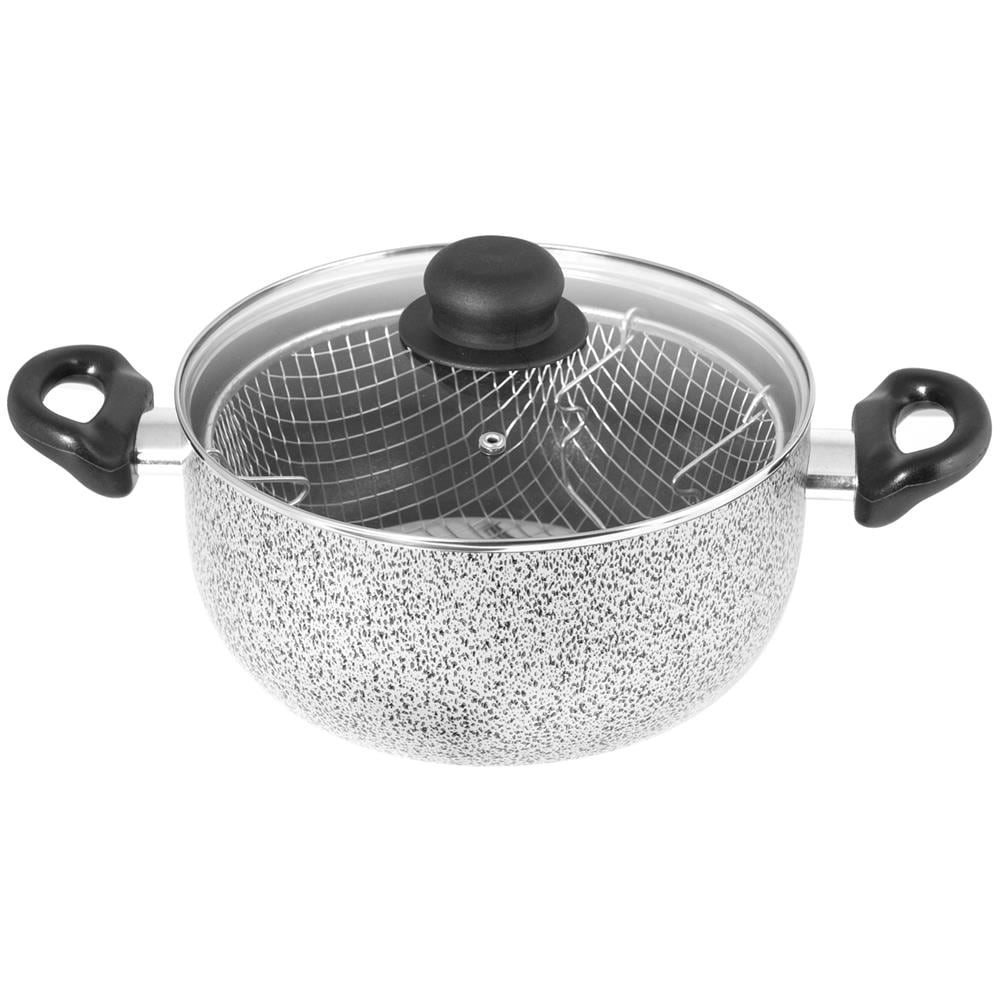 Friggitrice Antiaderente con Cestello e Coperchio Diametro 24 cm - Linea Salt Pepper - Foto 2
