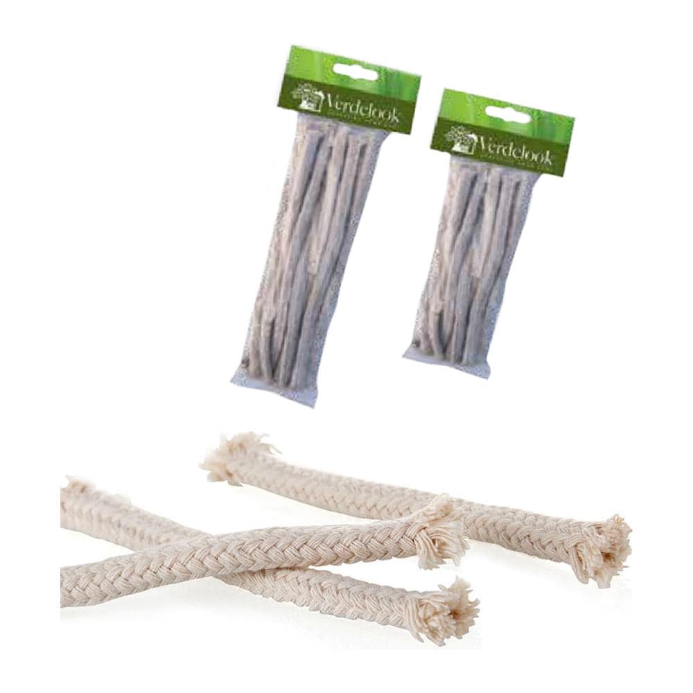 10pz Stoppini Cotone 22cm Ricambio Miccia Per Torcia Bamboo Lanterna Olio 250-1 - Foto 1