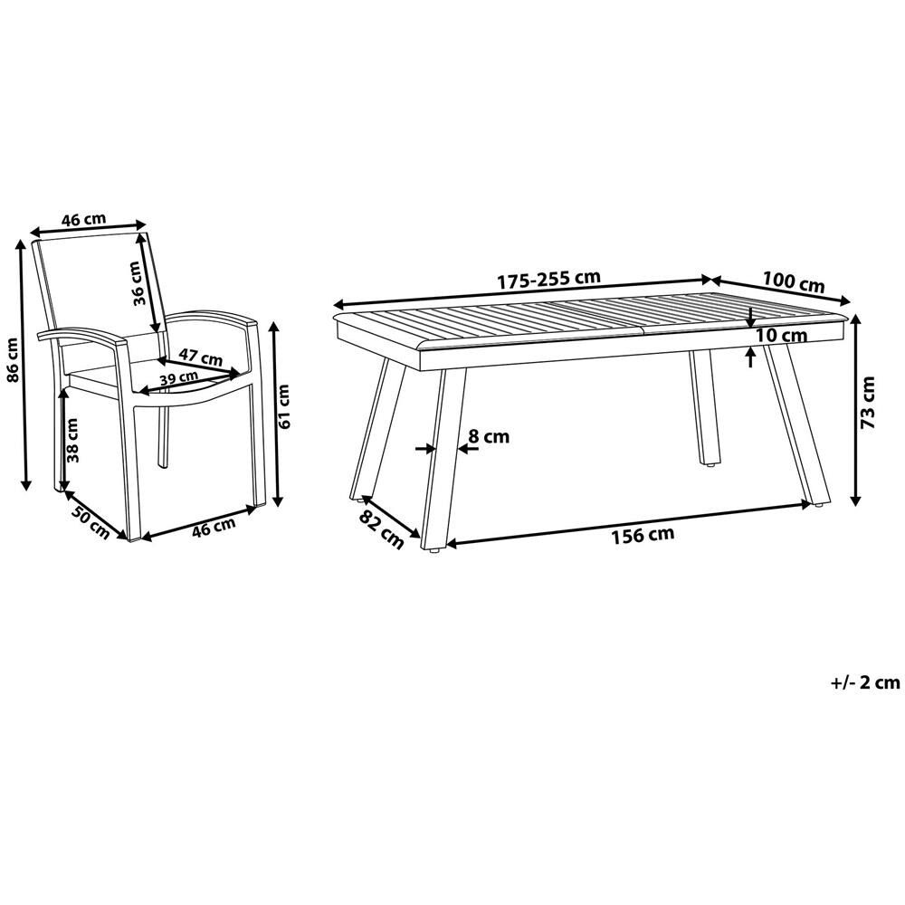 Set Di Un Tavolo E 6 Sedie Da Giardino In Colore Grigio Pereta - Foto 2