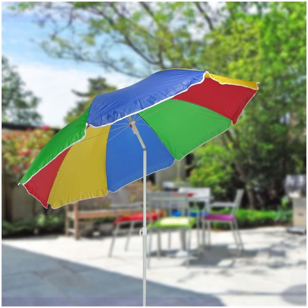 Ombrellone Da Spiaggia 150 Cm Multicolore - Foto 2