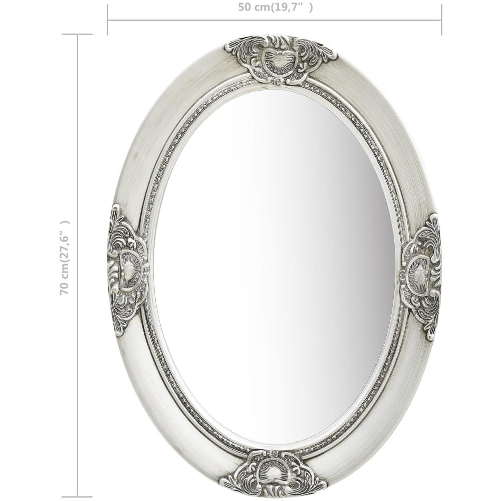 Specchio Da Parete Stile Barocco 50x70 Cm Argento - Foto 6