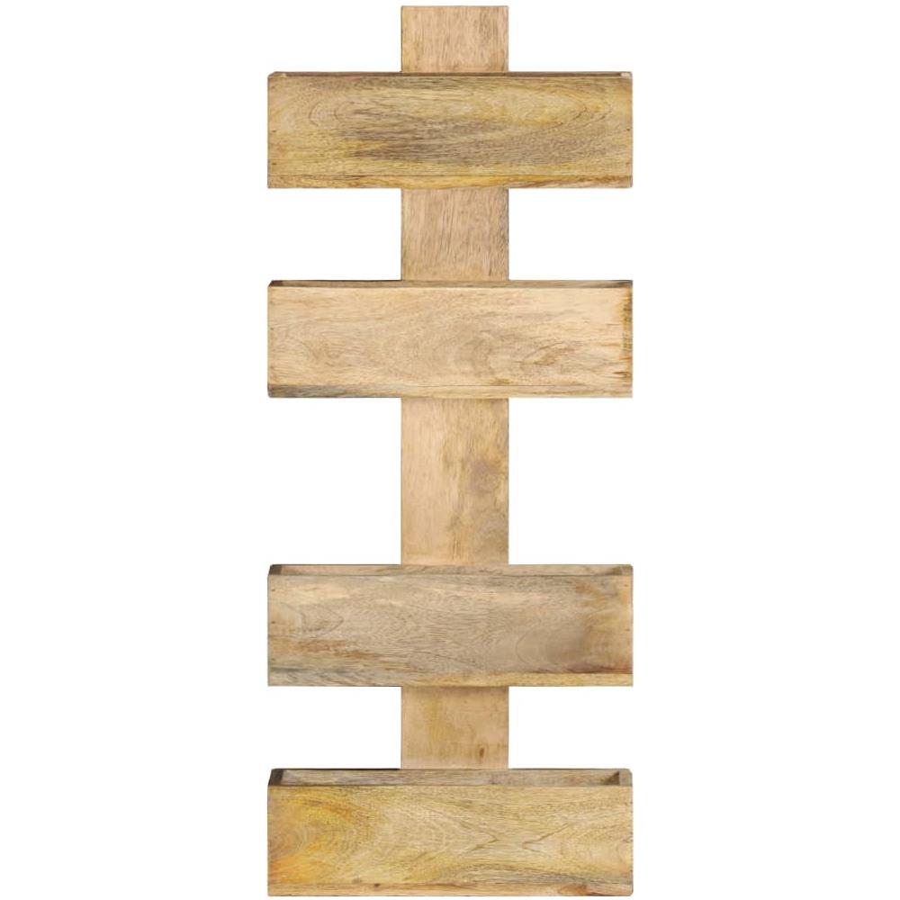 Portariviste A Parete 30x11x72 Cm In Legno Massello Di Mango - Foto 2
