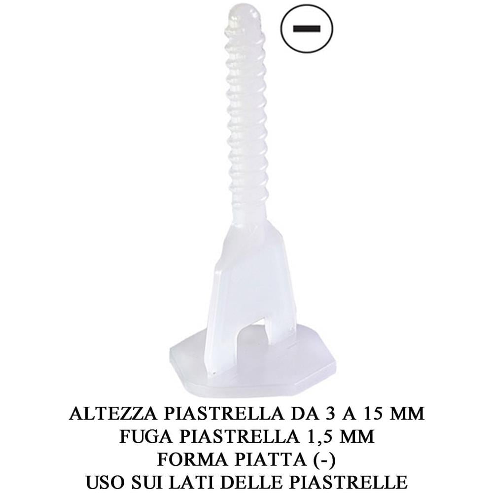 Rls Levelling System 300 Viti Basi Flat Piatta Forma Meno - Per Piastrelle Con Spessore Altezza Da 3 A 15 Mm E Fuga Da 1,5 Mm - Foto 1