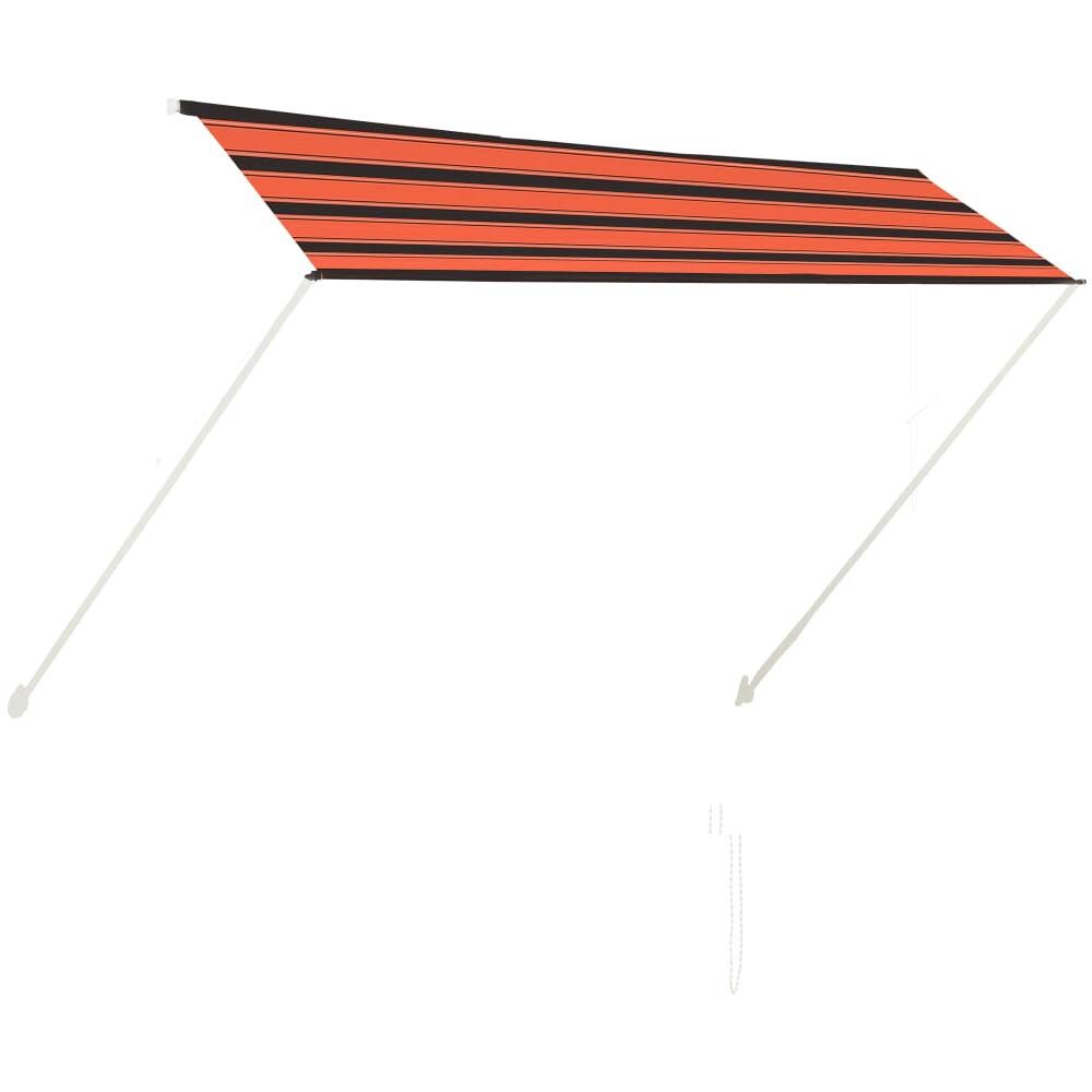 Tenda da Sole Retrattile 300x150 cm Arancione e Marrone - Foto 1