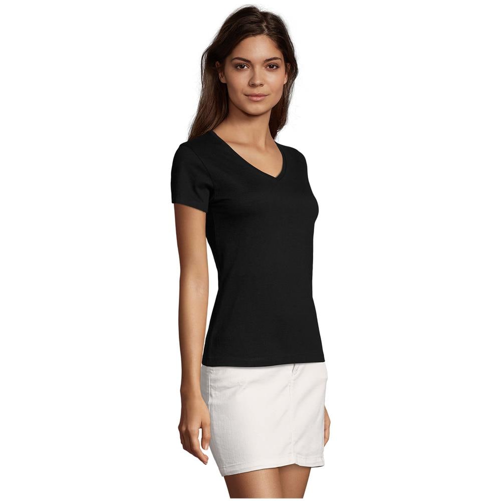 T-shirt Da Donna Con Scollo A V Imperial V Taglia S Nero Profondo - Foto 3
