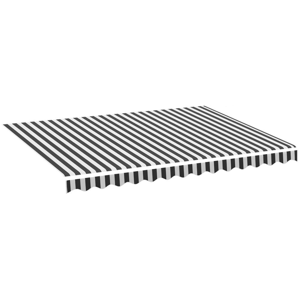 Tessuto Ricambio per Tenda da Sole Antracite e Bianco 3,5x2,5 m - Foto 1