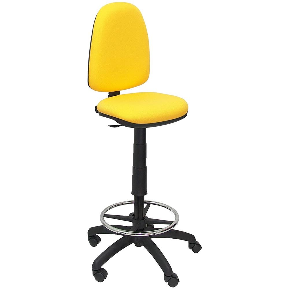 T04cp Sgabello Ergonomico, Altezza Regolabile E Anello Poggiapiedi Giallo - Foto 1