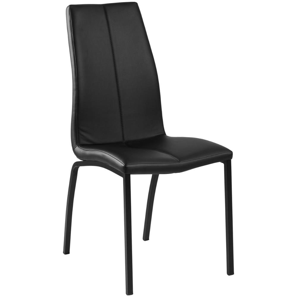 Sedia Asama In Pu Nero Con Gambe Nere - Foto 1