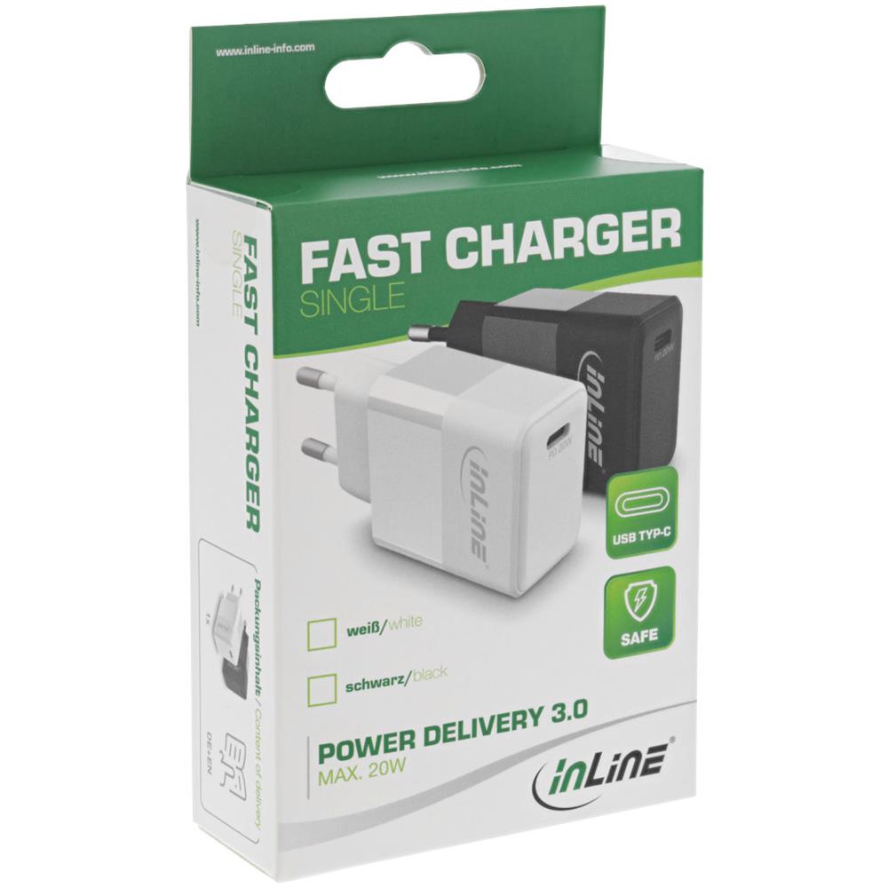 Caricabatterie Usb Pd Usb Tipo C Singolo Usb, Alimentazione, 20w, Bianco - Foto 2