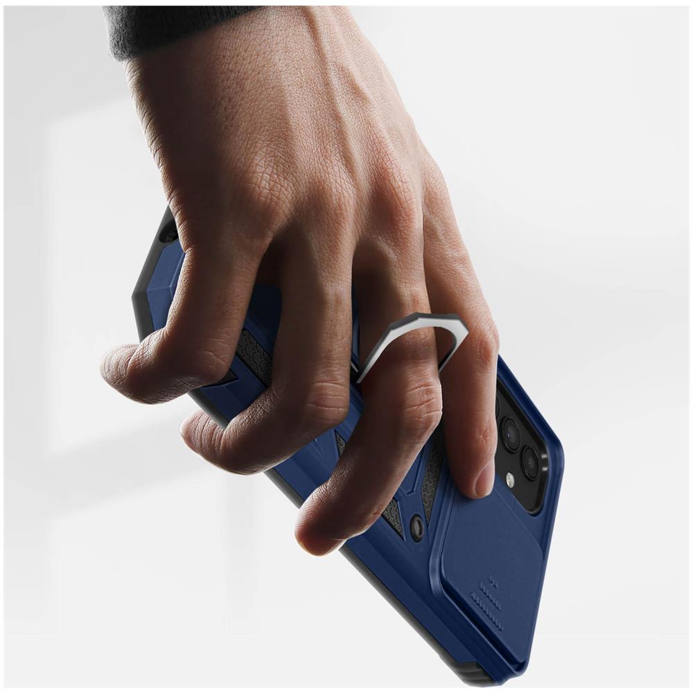 Cover Per Samsung A14 5g E 4g Con Copri-fotocamera E Anello Di Supporto Blu - Foto 6
