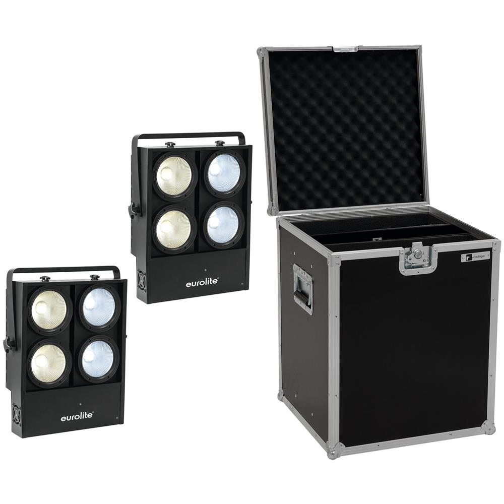 Set 2x Audience Blinder 4x100w Led Cob Cw /ww + Case - Foto 1