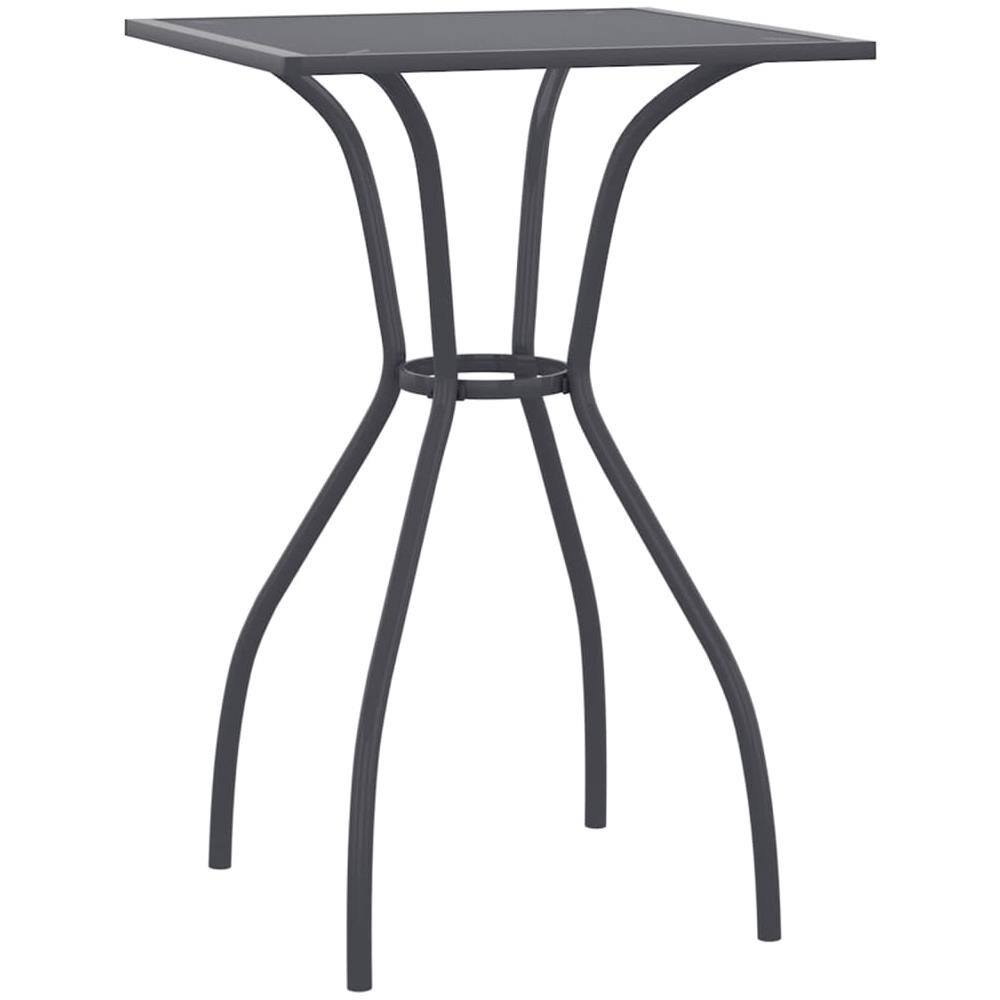 Tavolo Da Giardino Antracite 50x50x72 Cm Rete D'acciaio - Foto 2