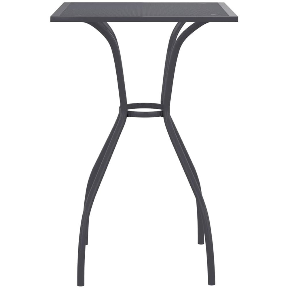 Tavolo Da Giardino Antracite 50x50x72 Cm Rete D'acciaio - Foto 3