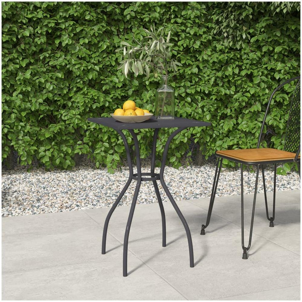 Tavolo Da Giardino Antracite 50x50x72 Cm Rete D'acciaio - Foto 1