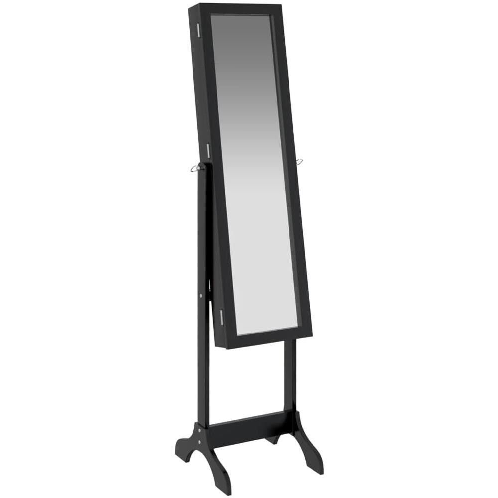 Specchio Autoportante Nero 34x37x146 Cm - Foto 2